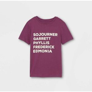 Black History Month Kids Historical Names Short Sleeve T Shirt Purple L